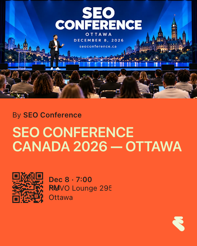 Official poster for SEO Conference Canada 2026 in Ottawa on December 8, 2026
